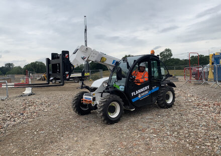 First Electric Telehandler Onsite with Hs2