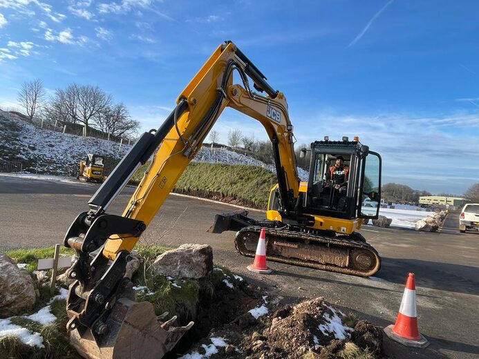 Bobby operating JCB digger